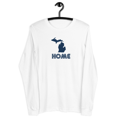 Michigan 'Home' T-Shirt (1970s Audiophile Font) | Unisex Long Sleeve