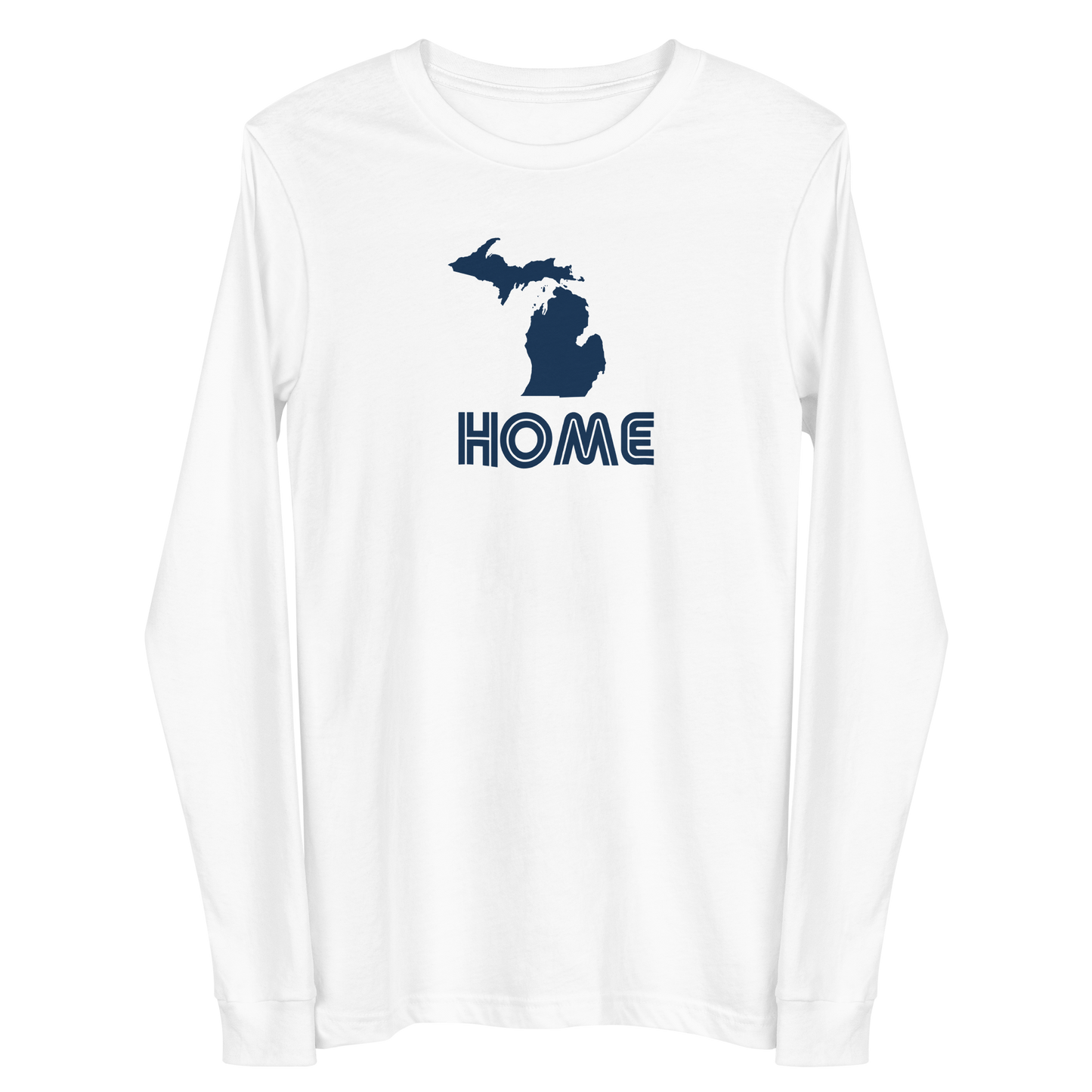 Michigan 'Home' T-Shirt (1970s Audiophile Font) | Unisex Long Sleeve