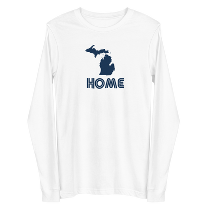 Michigan 'Home' T-Shirt (1970s Audiophile Font) | Unisex Long Sleeve