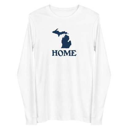 Michigan 'Home' T-Shirt (Woodcut Font) | Unisex Long Sleeve