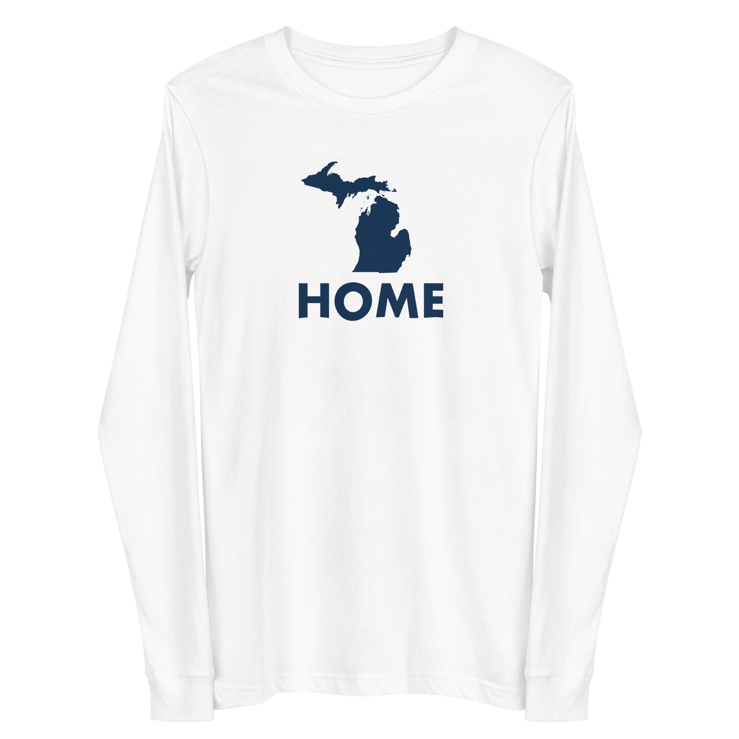 Michigan 'Home' T-Shirt (Geometric Sans Font) | Unisex Long Sleeve