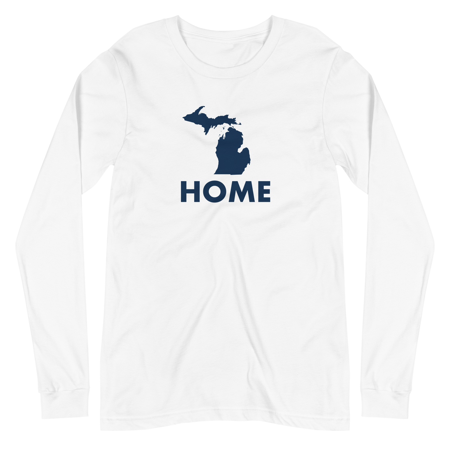 Michigan 'Home' T-Shirt (Geometric Sans Font) | Unisex Long Sleeve