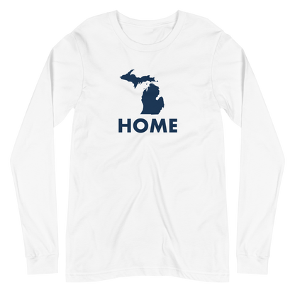 Michigan 'Home' T-Shirt (Geometric Sans Font) | Unisex Long Sleeve