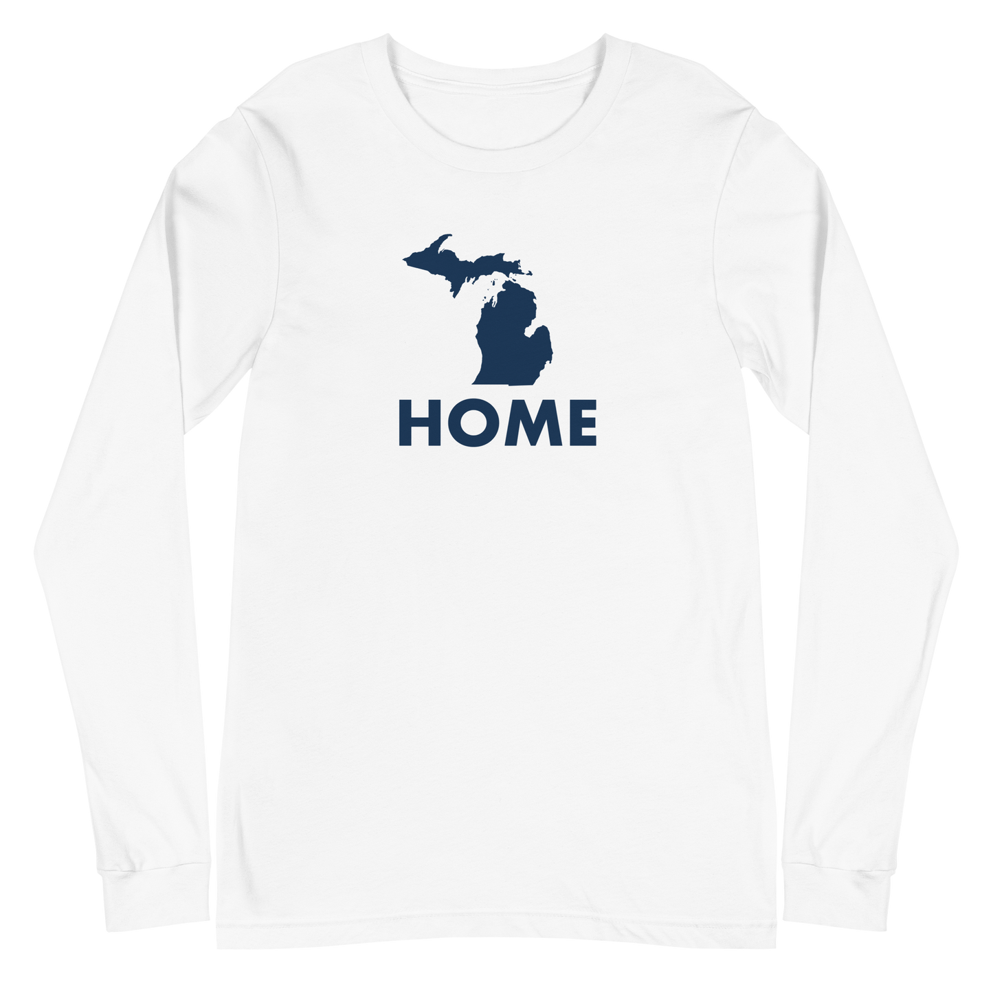 Michigan 'Home' T-Shirt (Geometric Sans Font) | Unisex Long Sleeve