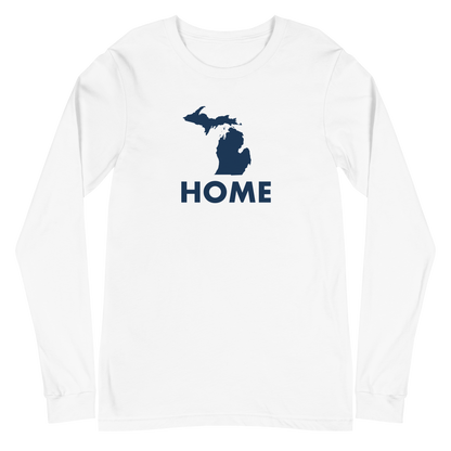 Michigan 'Home' T-Shirt (Geometric Sans Font) | Unisex Long Sleeve