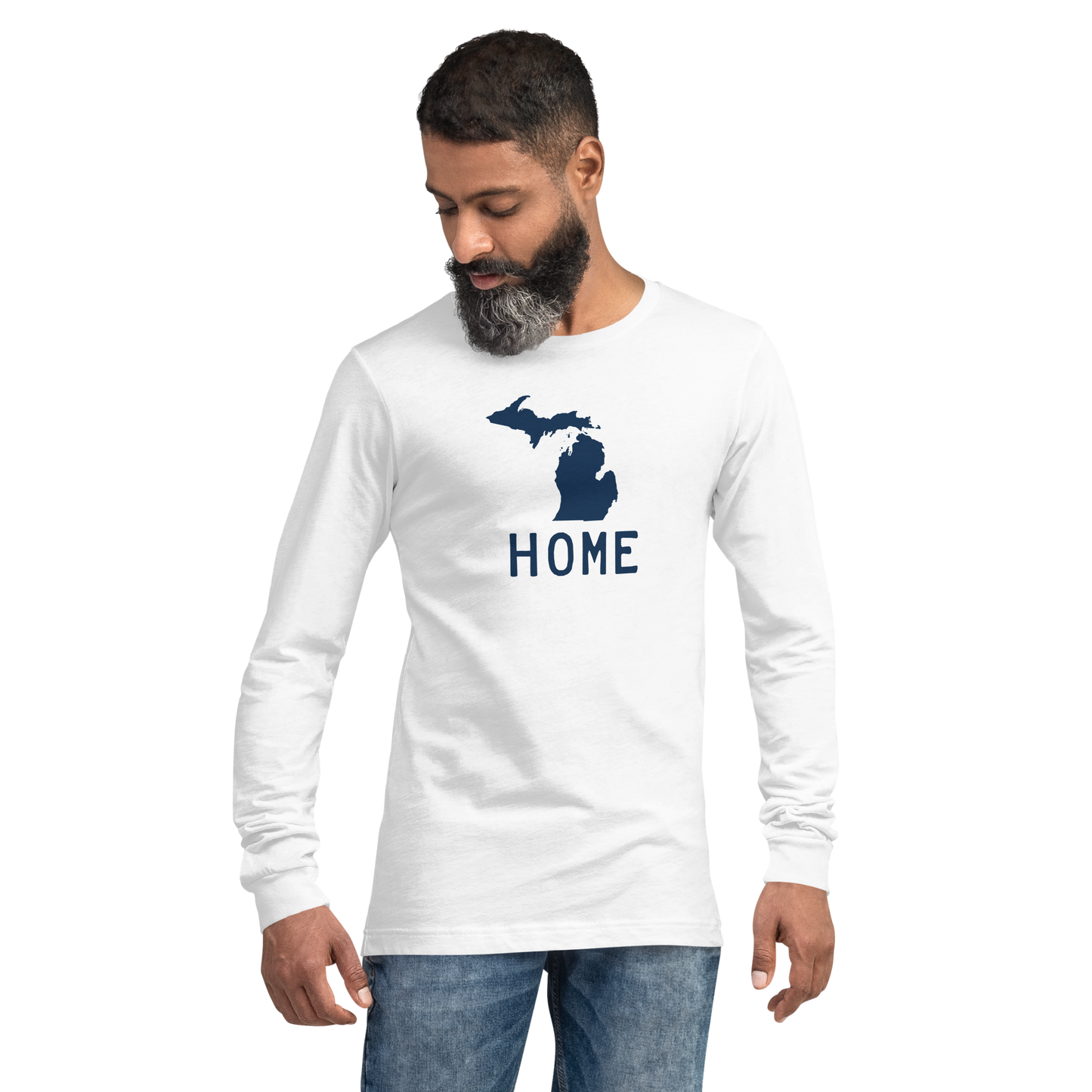 Michigan 'Home' T-Shirt (Licence Plate Font) | Unisex Long Sleeve