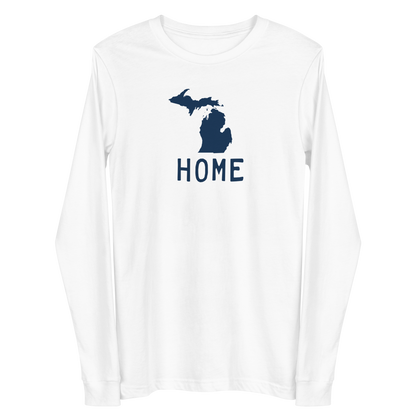 Michigan 'Home' T-Shirt (Licence Plate Font) | Unisex Long Sleeve