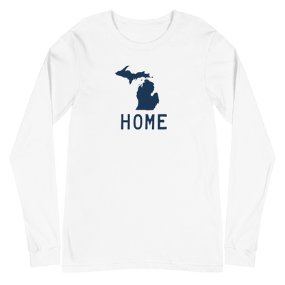 Michigan 'Home' T-Shirt (Licence Plate Font) | Unisex Long Sleeve