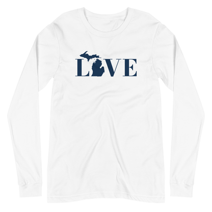 Michigan 'Love' T-Shirt (Didone Font) | Unisex Long Sleeve