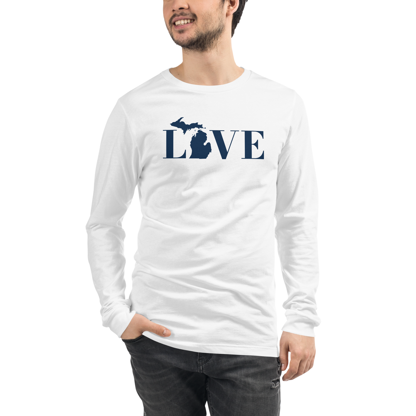 Michigan 'Love' T-Shirt (Didone Font) | Unisex Long Sleeve