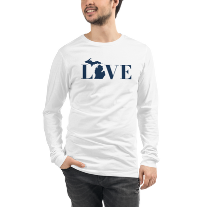 Michigan 'Love' T-Shirt (Didone Font) | Unisex Long Sleeve