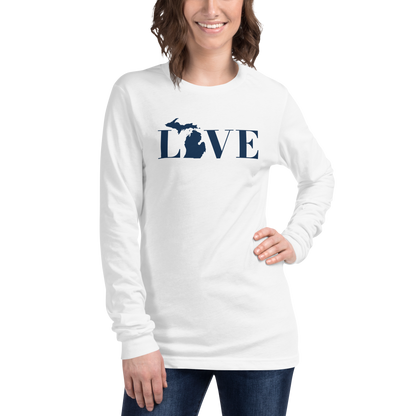 Michigan 'Love' T-Shirt (Didone Font) | Unisex Long Sleeve