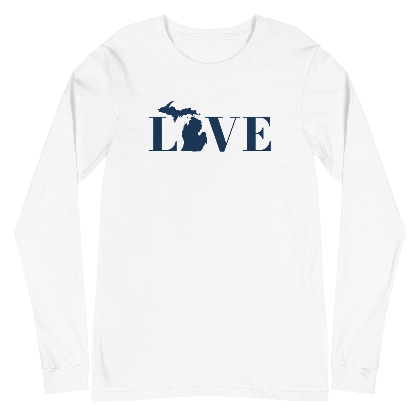 Michigan 'Love' T-Shirt (Didone Font) | Unisex Long Sleeve