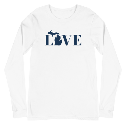 Michigan 'Love' T-Shirt (Didone Font) | Unisex Long Sleeve