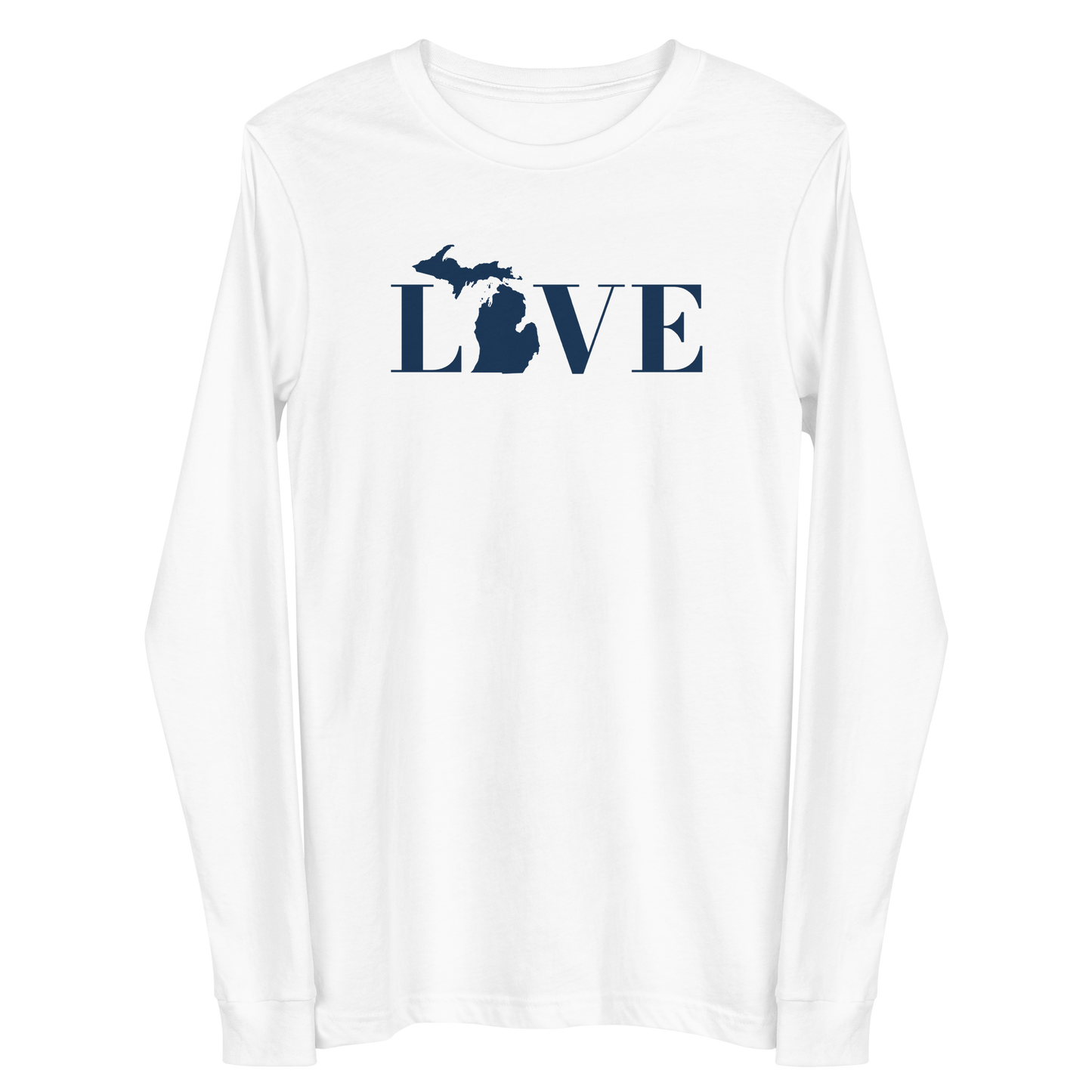 Michigan 'Love' T-Shirt (Didone Font) | Unisex Long Sleeve