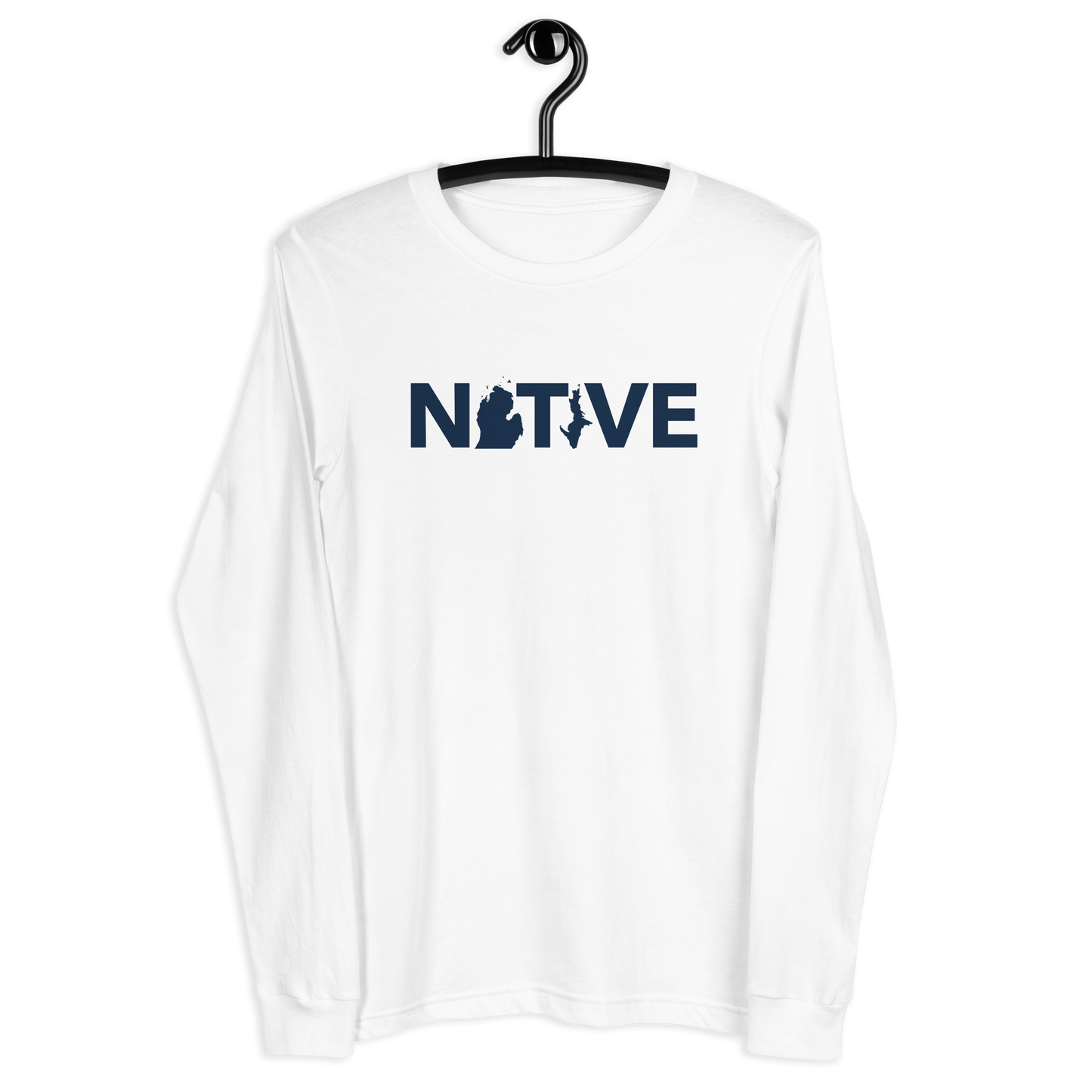 Michigan 'Native' T-Shirt (Geometric Sans Font) | Unisex Long Sleeve