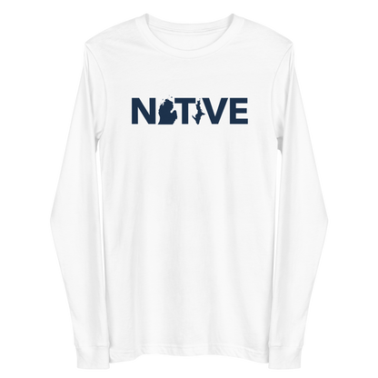 Michigan 'Native' T-Shirt (Geometric Sans Font) | Unisex Long Sleeve