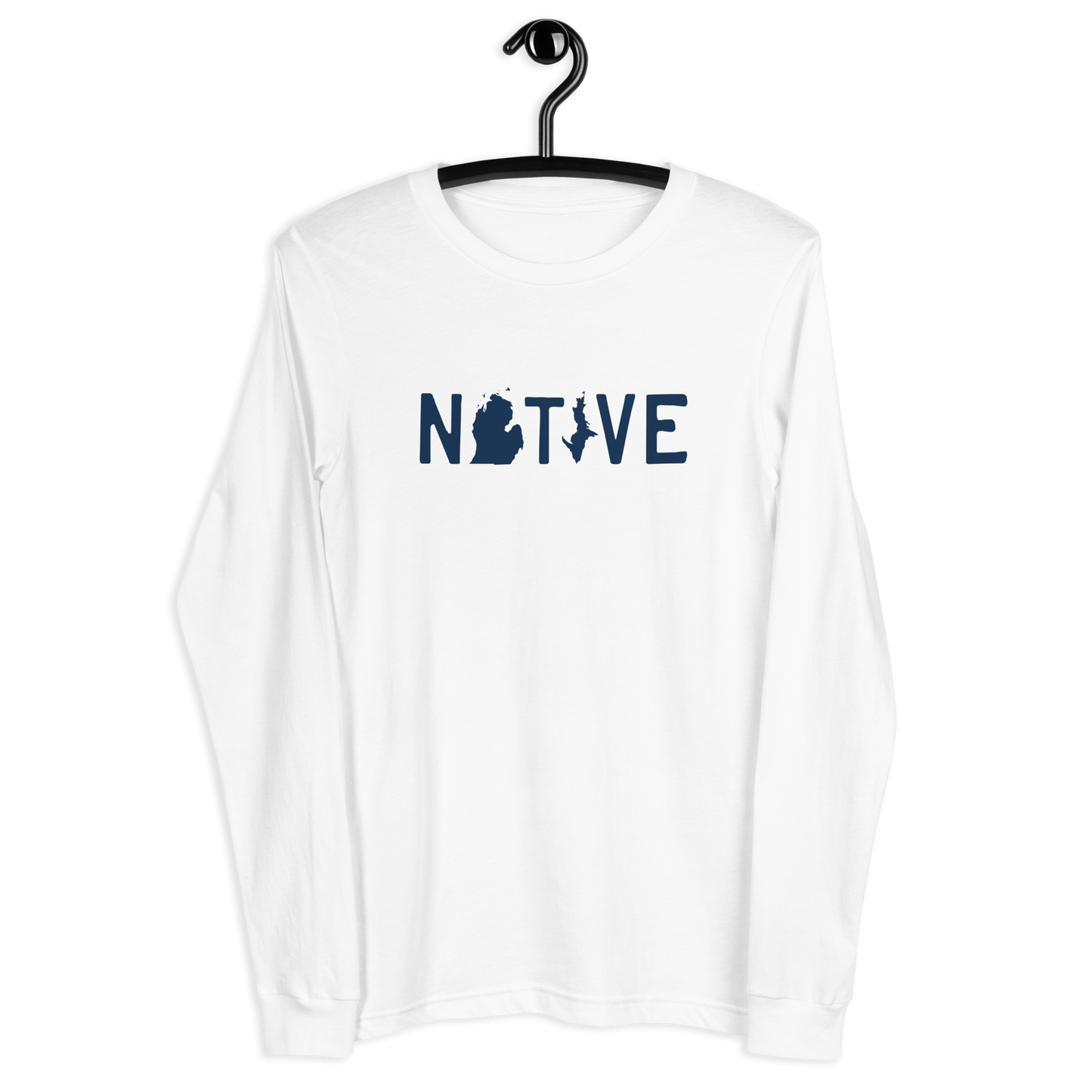 Michigan 'Native' T-Shirt (Licence Plate Font) | Unisex Long Sleeve