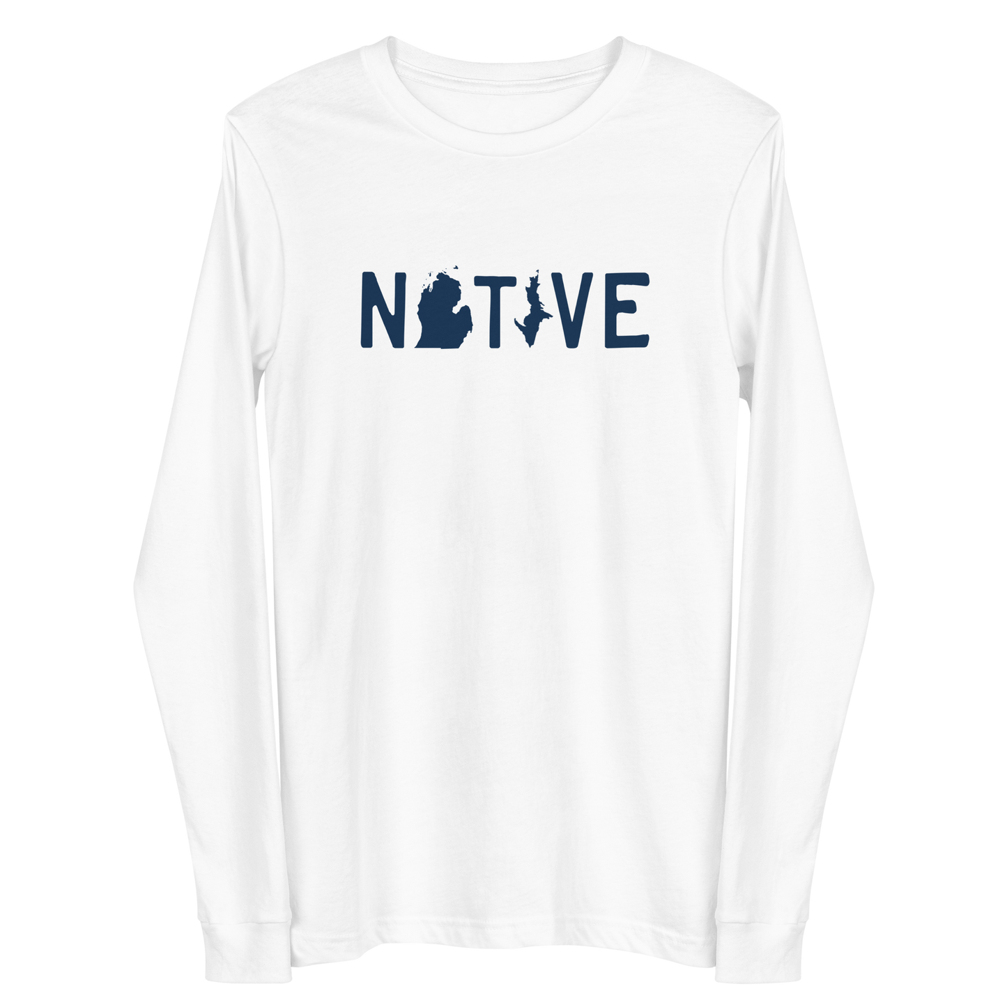 Michigan 'Native' T-Shirt (Licence Plate Font) | Unisex Long Sleeve