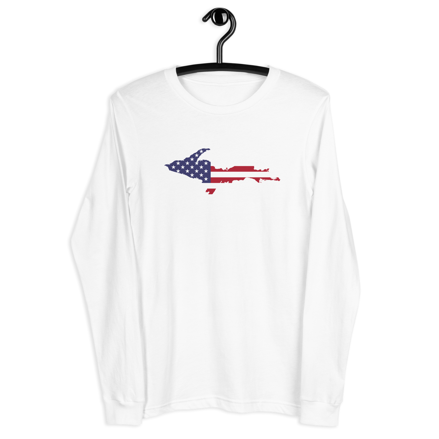 Michigan Upper Peninsula T-Shirt (w/ UP USA Flag Outline) | Unisex Long Sleeve