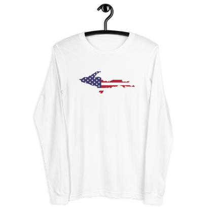 Michigan Upper Peninsula T-Shirt (w/ UP USA Flag Outline) | Unisex Long Sleeve