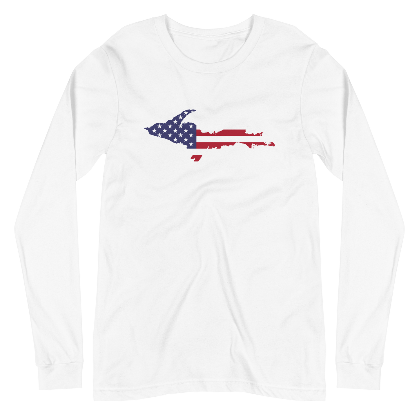 Michigan Upper Peninsula T-Shirt (w/ UP USA Flag Outline) | Unisex Long Sleeve