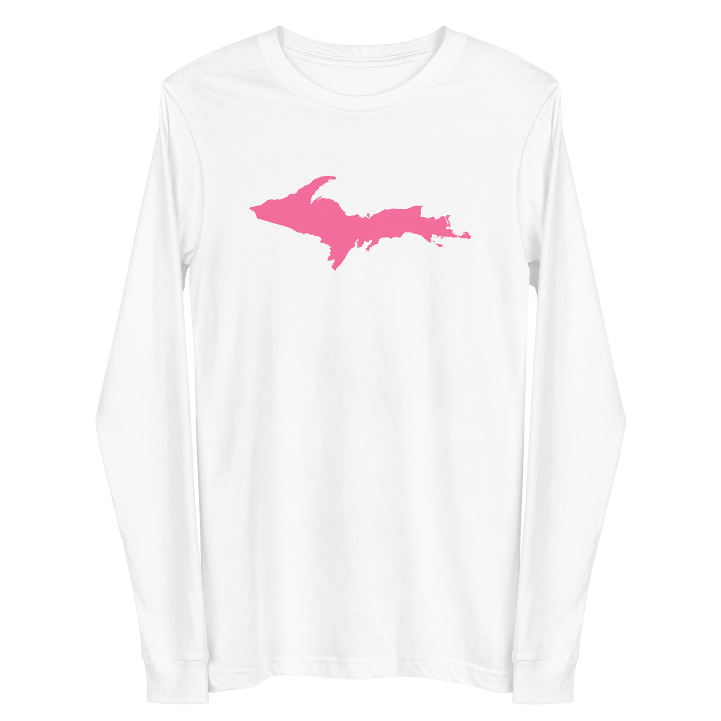 Michigan Upper Peninsula T-Shirt (w/ Pink UP Outline) | Unisex Long Sleeve