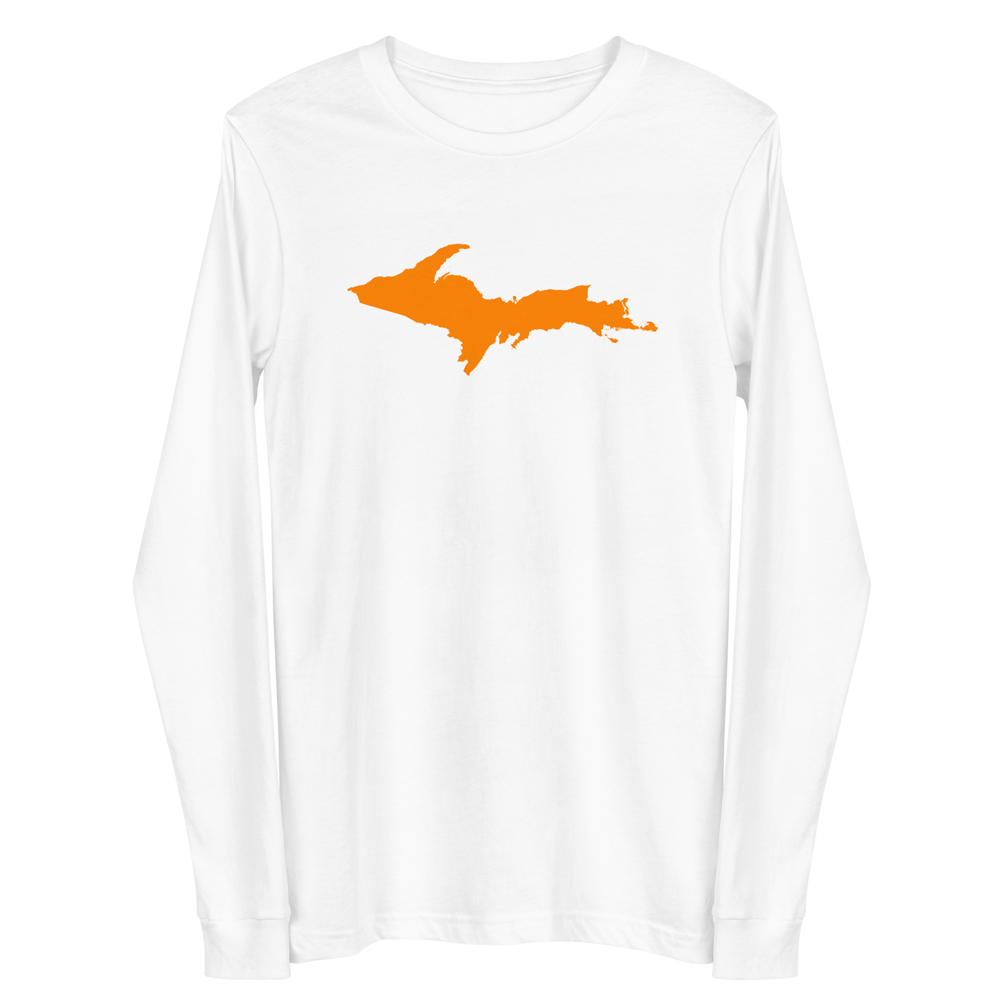 Michigan Upper Peninsula T-Shirt (w/ Orange UP Outline) | Unisex Long Sleeve