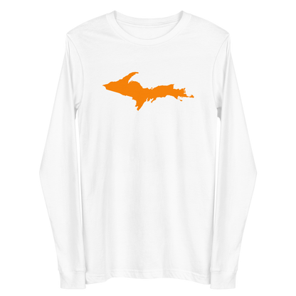 Michigan Upper Peninsula T-Shirt (w/ Orange UP Outline) | Unisex Long Sleeve