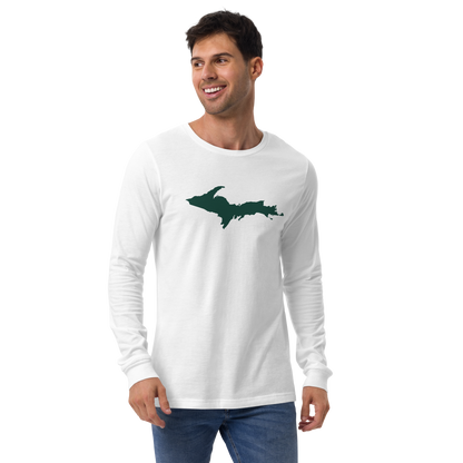 Michigan Upper Peninsula T-Shirt (w/ Green UP Outline) | Unisex Long Sleeve