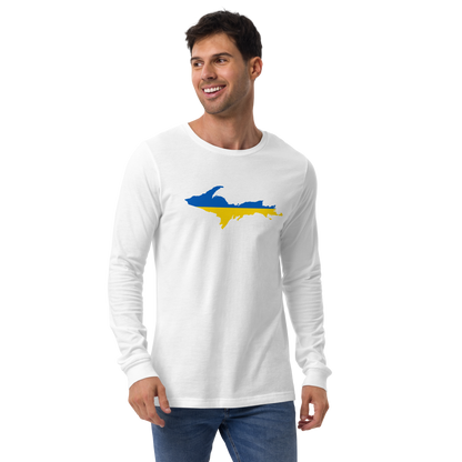 Michigan Upper Peninsula T-Shirt (w/ UP Ukraine Outline) | Unisex Long Sleeve