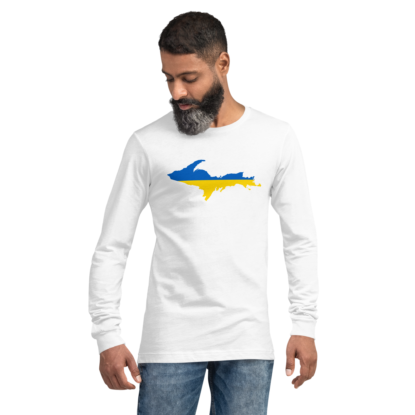 Michigan Upper Peninsula T-Shirt (w/ UP Ukraine Outline) | Unisex Long Sleeve