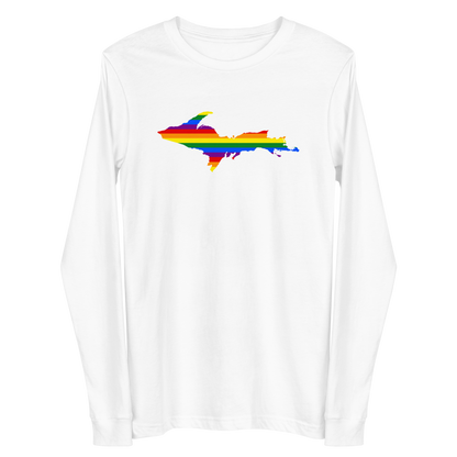 Michigan Upper Peninsula T-Shirt (w/ UP Pride Flag Outline) | Unisex Long Sleeve