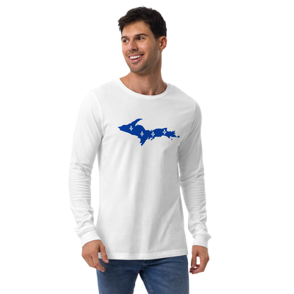 Michigan Upper Peninsula T-Shirt (w/ UP Quebec Flag Outline) | Unisex Long Sleeve