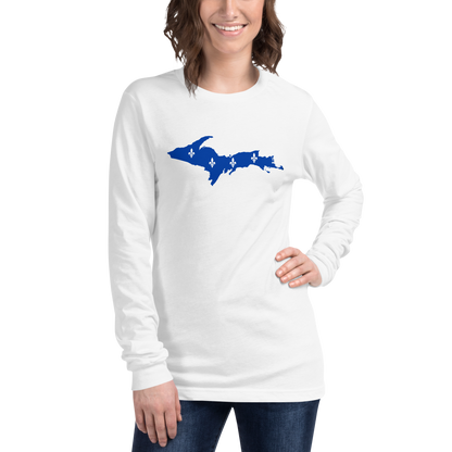 Michigan Upper Peninsula T-Shirt (w/ UP Quebec Flag Outline) | Unisex Long Sleeve