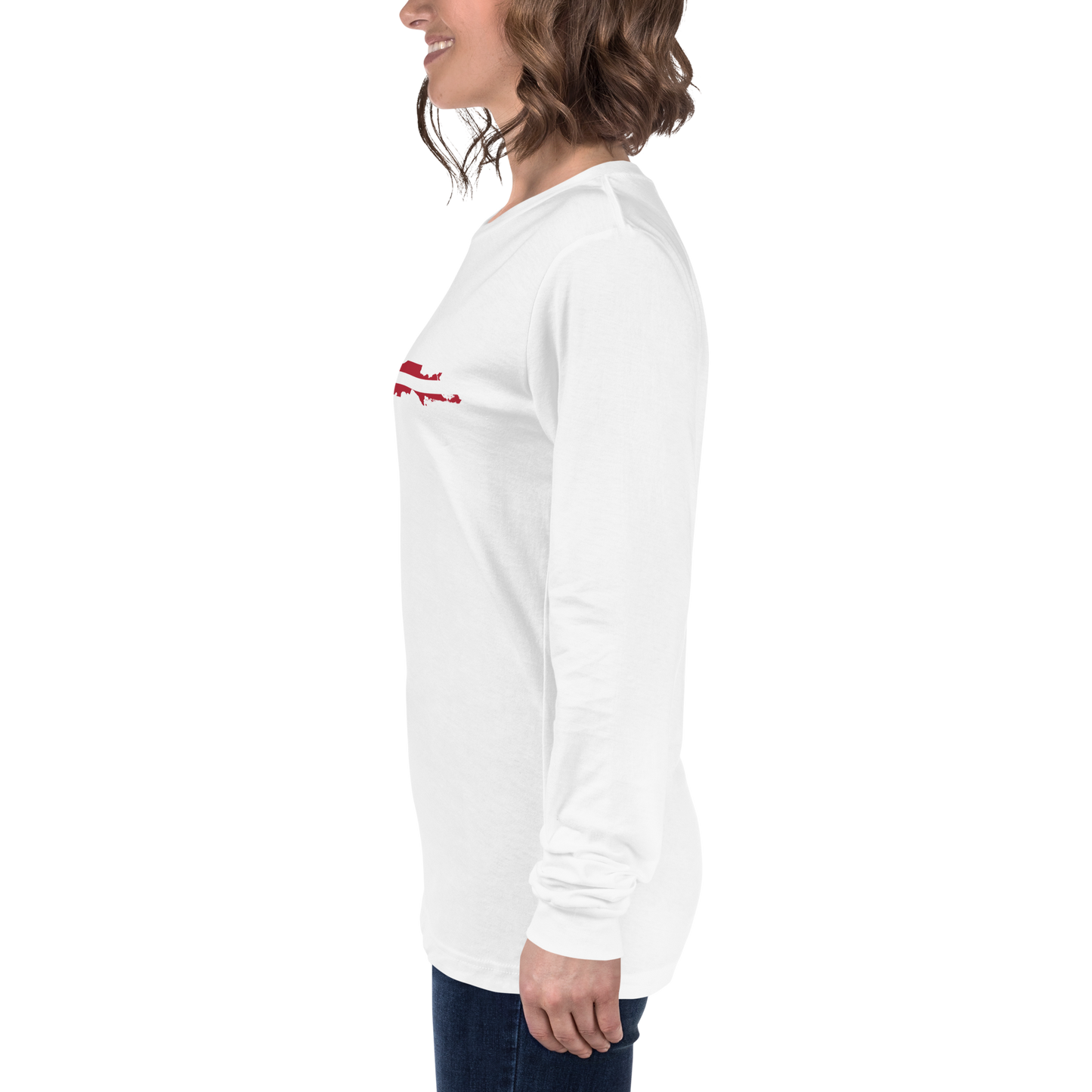 Michigan Upper Peninsula T-Shirt (w/ UP USA Flag Outline) | Unisex Long Sleeve