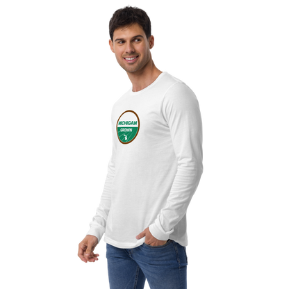 'Michigan Grown' Long Sleeve T-Shirt (Organic Certification Parody)