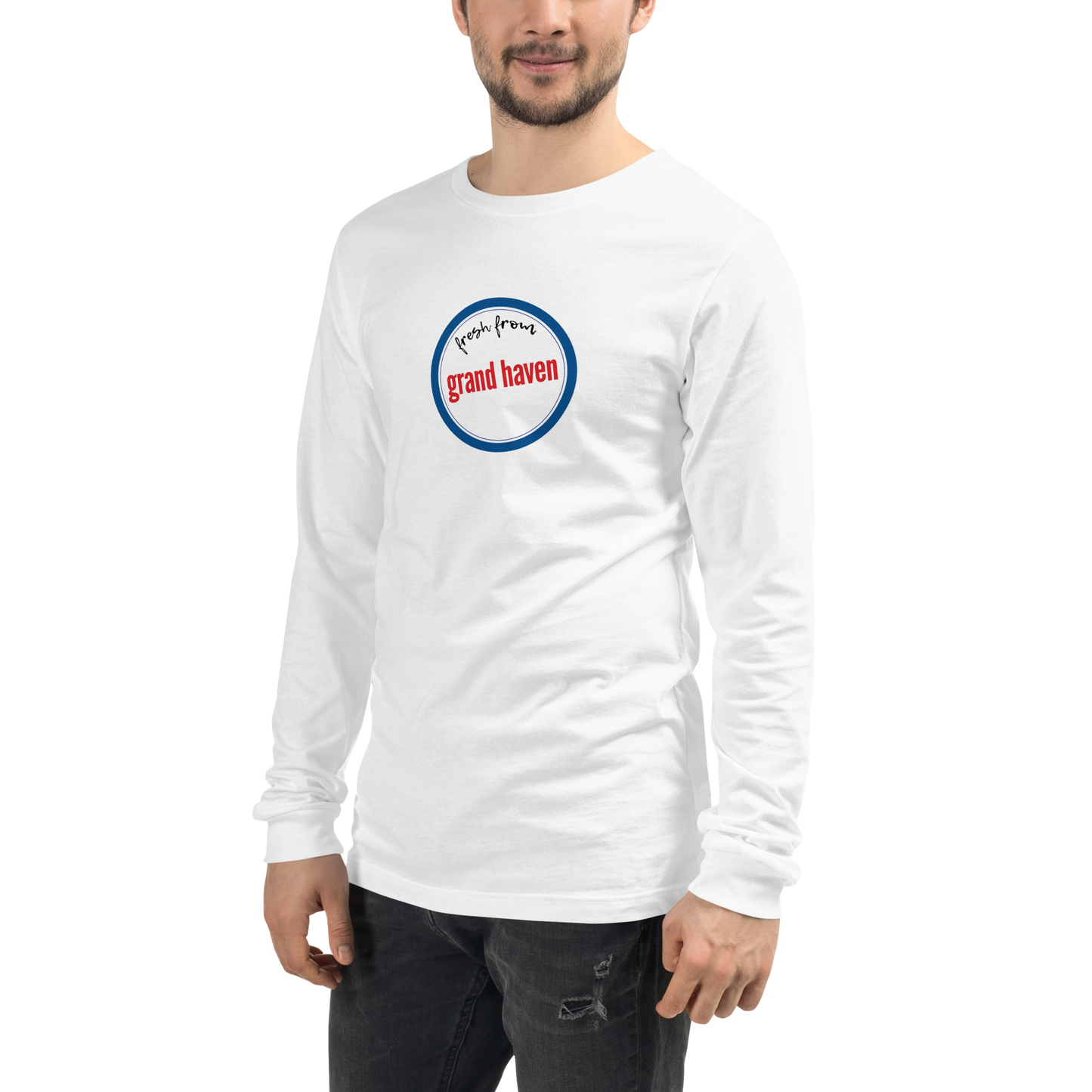 'Fresh From Grand Haven' Long Sleeve T-Shirt (Hypermarket Parody) | Unisex