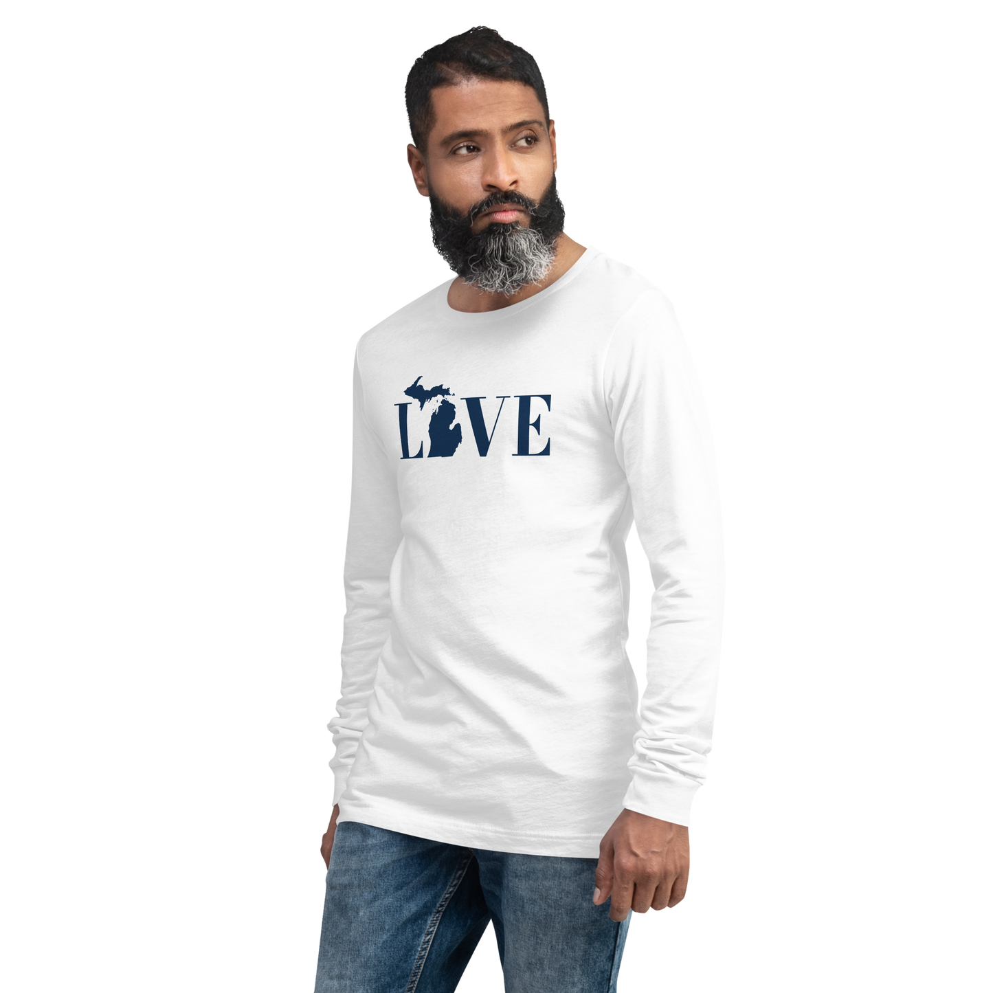 Michigan 'Love' T-Shirt (Didone Font) | Unisex Long Sleeve