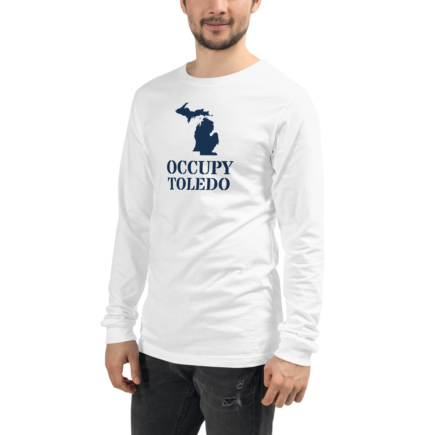 'Occupy Toledo' T-Shirt (w/ Corrected Michigan Outline) | Unisex Long Sleeve