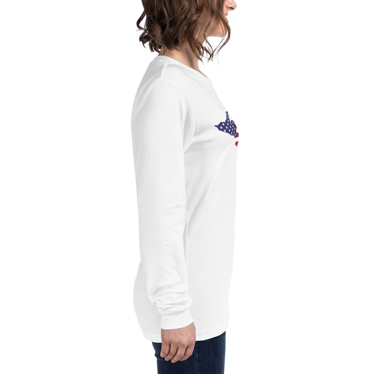 Michigan Upper Peninsula T-Shirt (w/ UP USA Flag Outline) | Unisex Long Sleeve