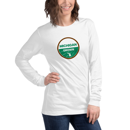 'Michigan Grown' Long Sleeve T-Shirt (Organic Certification Parody)