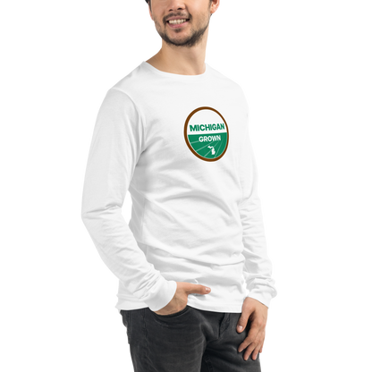 'Michigan Grown' Long Sleeve T-Shirt (Organic Certification Parody)