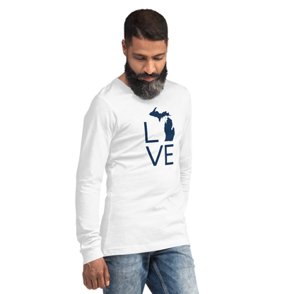 Michigan 'Love' T-Shirt (Thin Sans Font) | Unisex Long Sleeve