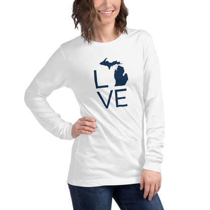 Michigan 'Love' T-Shirt (Thin Sans Font) | Unisex Long Sleeve