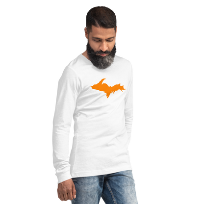 Michigan Upper Peninsula T-Shirt (w/ Orange UP Outline) | Unisex Long Sleeve