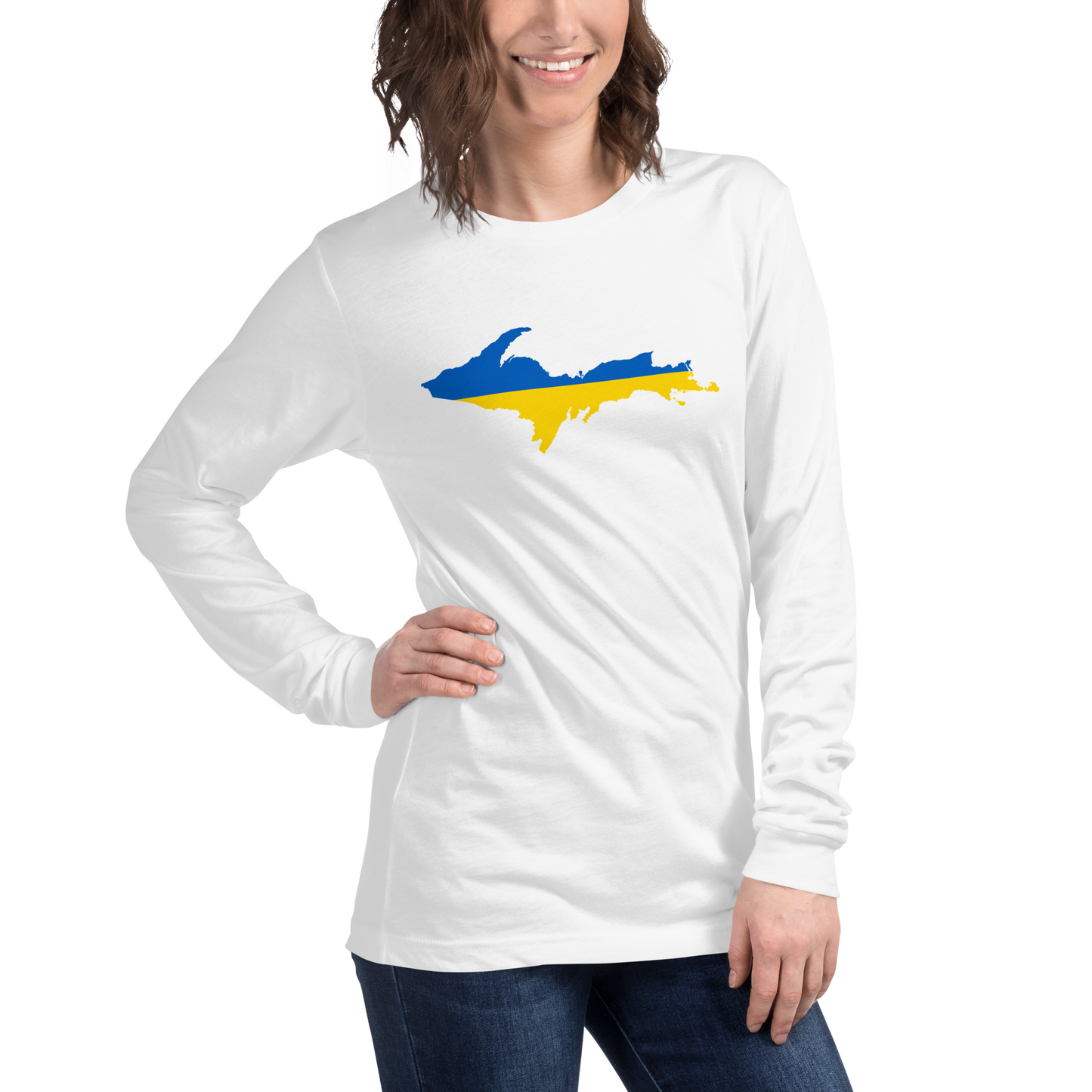 Michigan Upper Peninsula T-Shirt (w/ UP Ukraine Outline) | Unisex Long Sleeve