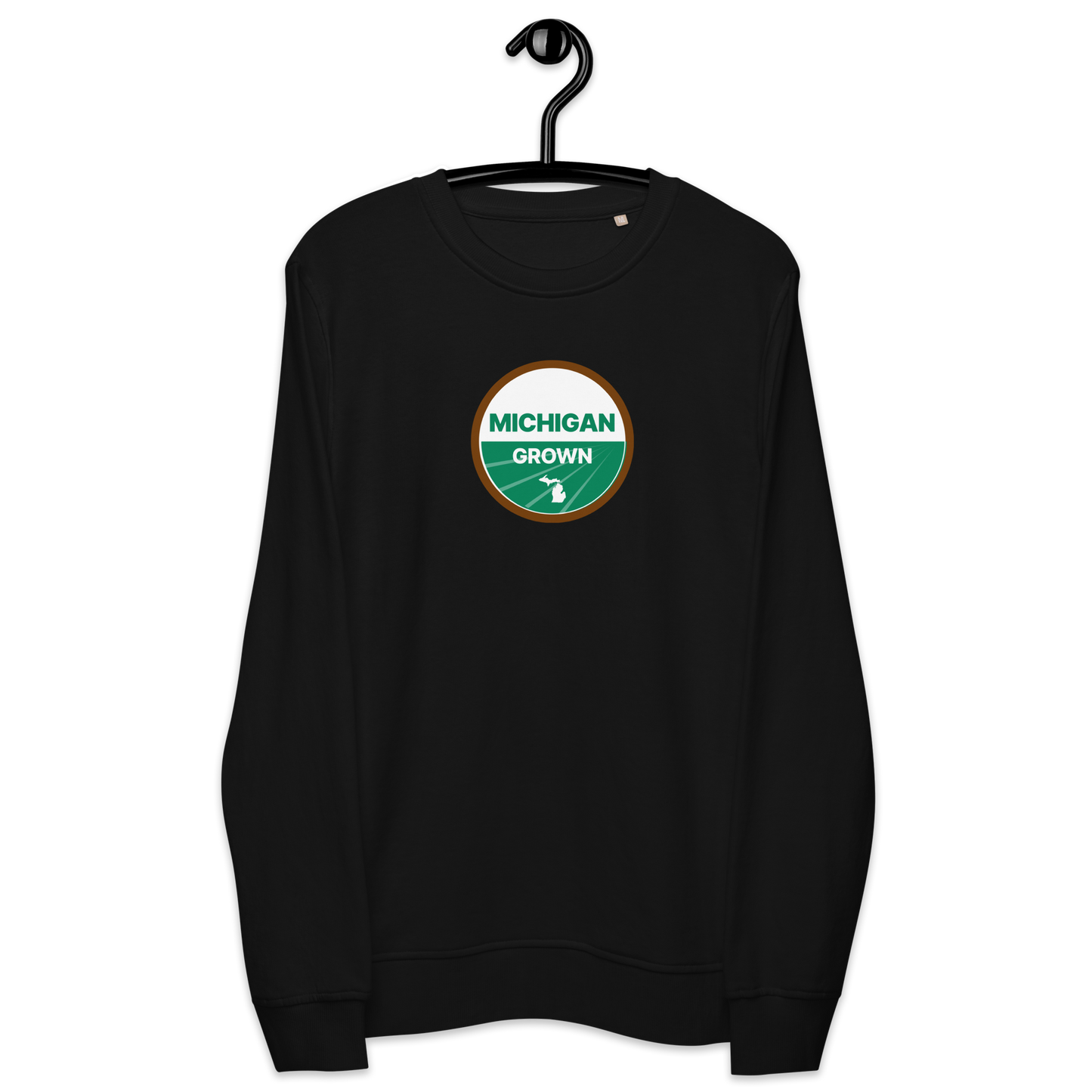 'Michigan Grown' Sweatshirt (Agricultural Certification Parody) | Unisex Organic