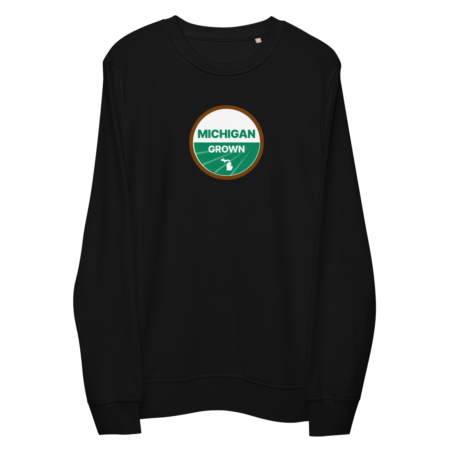 'Michigan Grown' Sweatshirt (Agricultural Certification Parody) | Unisex Organic