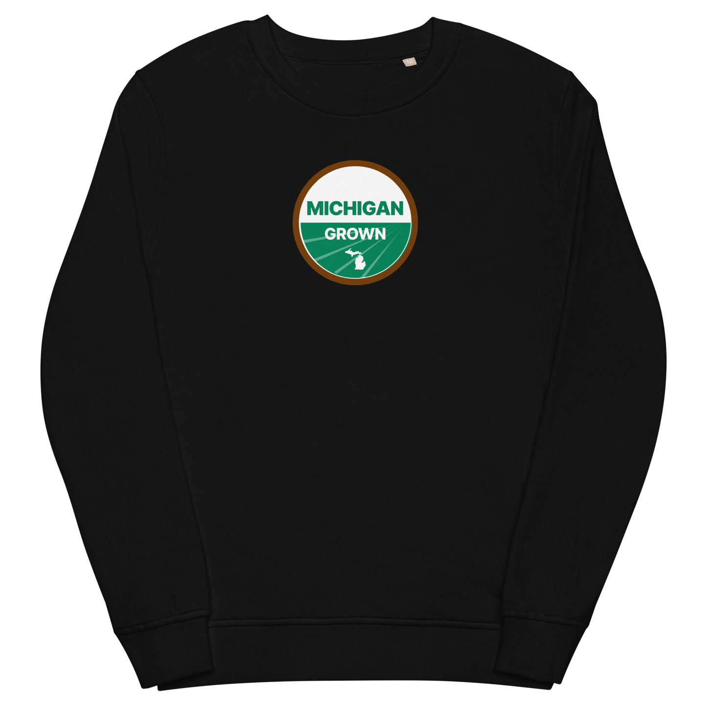 'Michigan Grown' Sweatshirt (Agricultural Certification Parody) | Unisex Organic